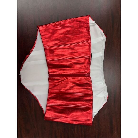 NWT Windsor Red Shiny Strapless Corset Top Size Large - Picture 2 of 8